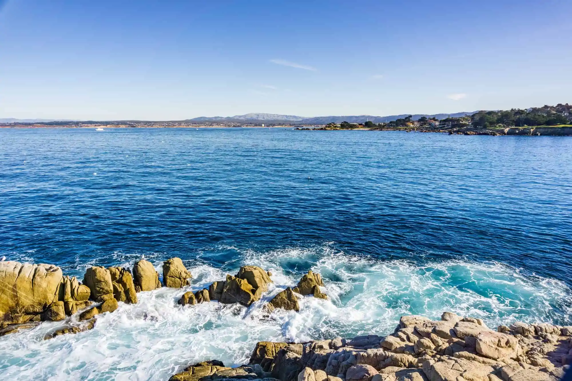 View towards Monterey bay from Lovers Point, Pacific Grove, California