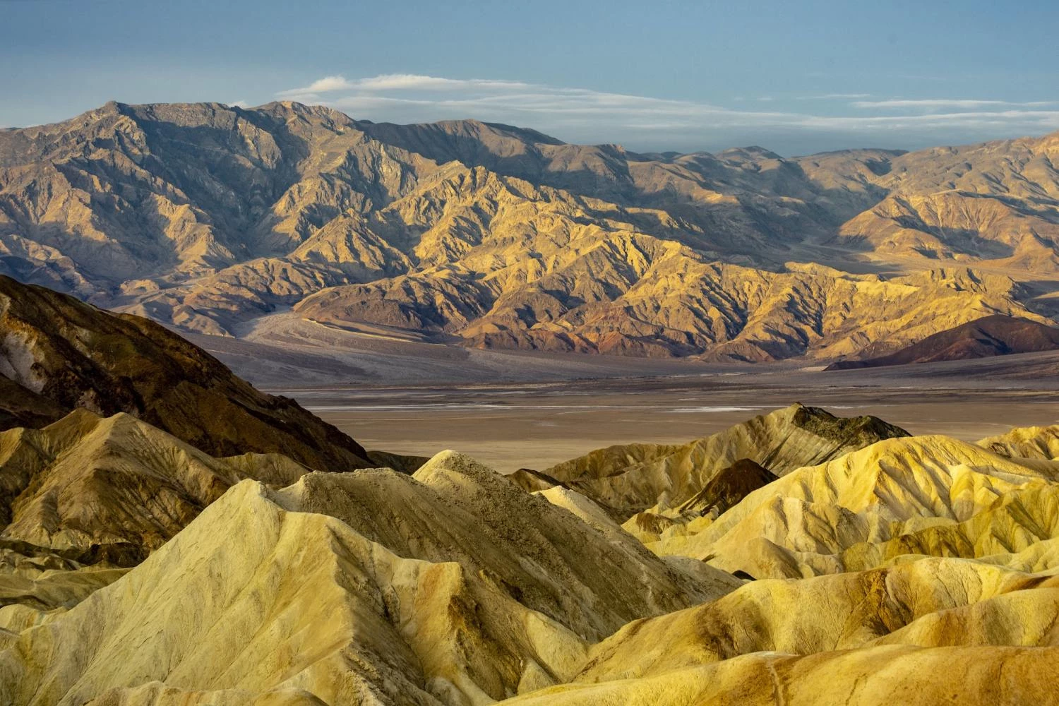 Closeup shot of rock formations in the Death Valley, USA